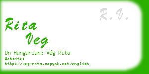 rita veg business card