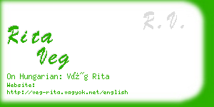 rita veg business card